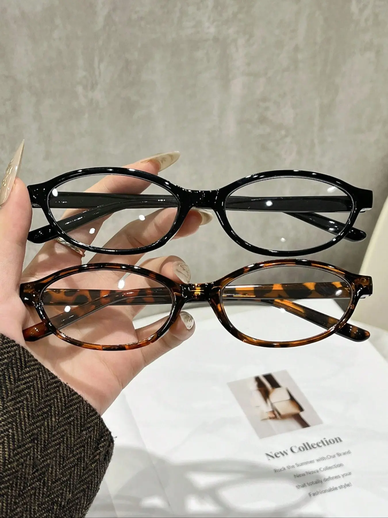 Women's Oval Small Frame Full Rim Glasses, Leopard Print Frame, Fashion Eyewear for All Seasons, Casual Style, Trendy Frames, Casual Eyeglasses, Leopard Pattern Eyeglasses, Stylish Trendy Eyewear, Fashionable Frames Glasses