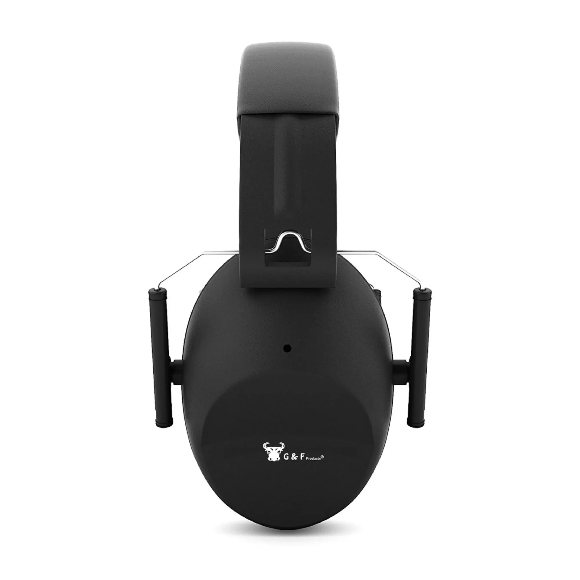 G & F Products Earmuffs hearing protection with low profile passive folding design 26dB NRR and reduces up to 125dB, black