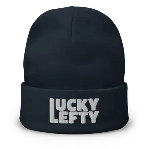Navy Blue Beanie With 3D Puff Embroidered Oversized Wordmark