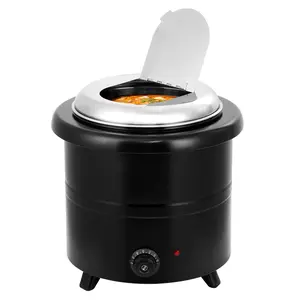 13.7 QT / 11 QT Commercial Soup Kettle – Automatic Soup Warmer with Anti‑Scald Handle & Stainless Steel Removable Insert Pot – for Large Banquet & Buffet – Built‑in Hinged Lid