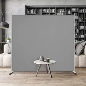 Single Large Panel Room Divider, Privacy Screen for Office, Partition Separators, Freestanding Divider 71''W x 71''H, Grey Brand: RANTILA