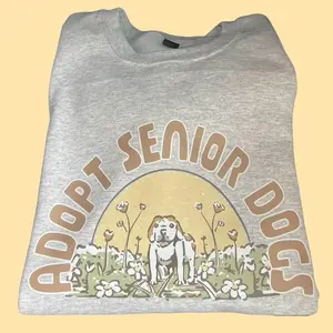 Adopt Senior Dogs Crewneck - Ash Grey - Bert Edition