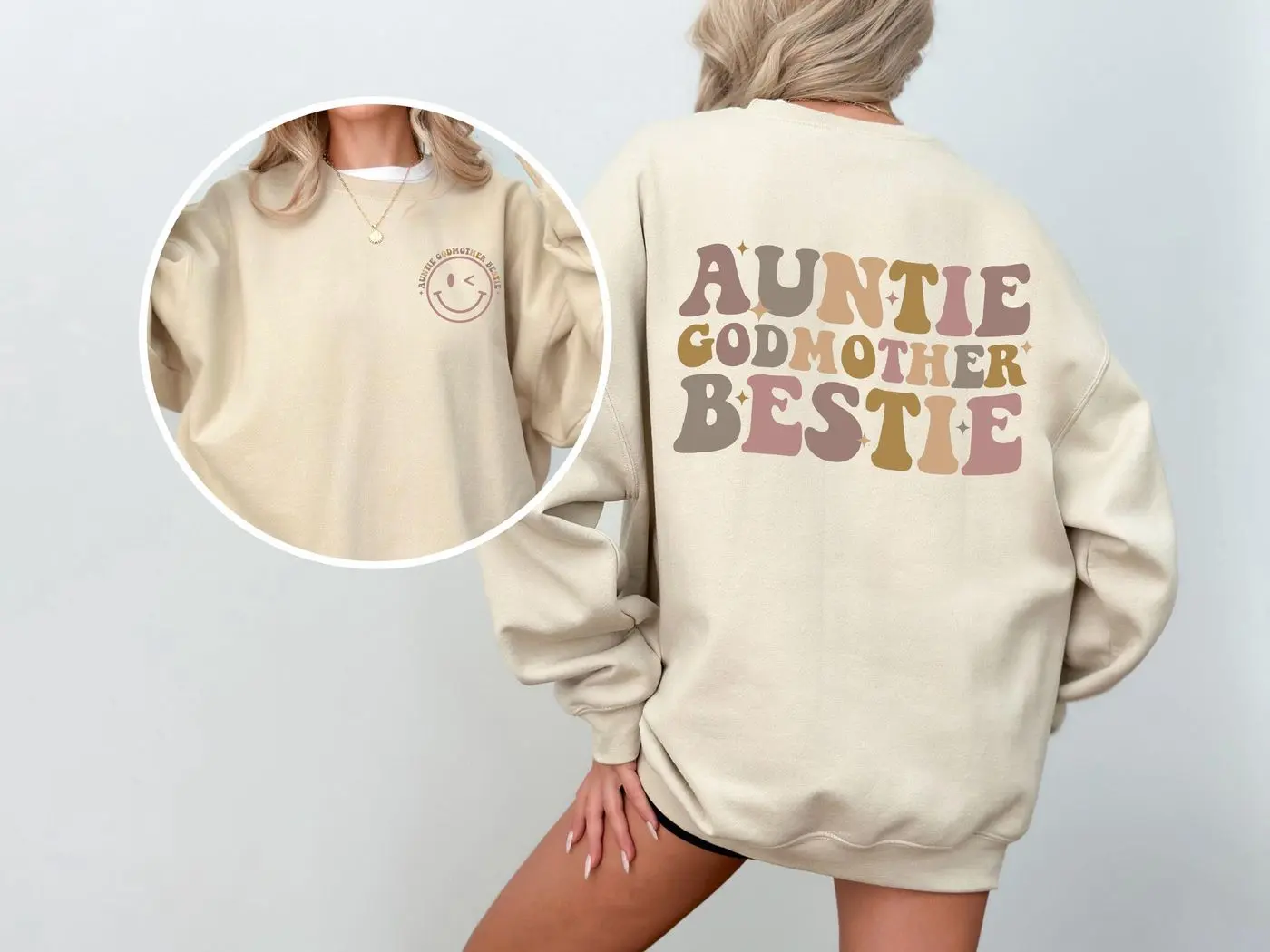 Auntie Godmother Bestie Sweatshirt, Auntie Shirt, Godmama Sweater, Funny Godparent Sweater, Aunt Gift, Godmother Gifts, Aunt God Mother Gift