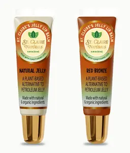 St. Claire Naturals 15 ml Natural Plant-Based Jelly Lip Balm - Plant-Based Alternative to Petroleum Jelly