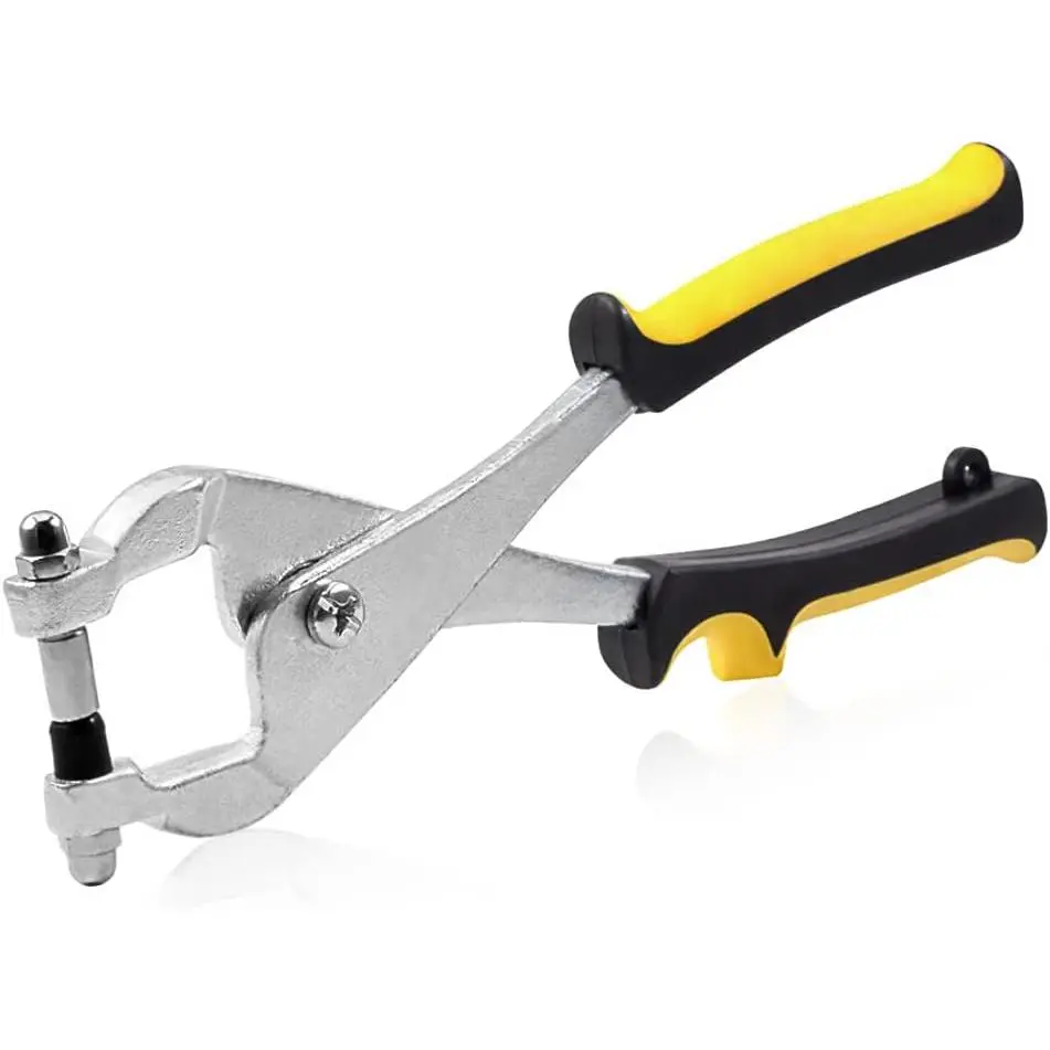 10 Inch Ceiling Grid Punch Pliers - 3.24mm Grid Hole Punch for Rivets - Multifunctional Puncher for Thin Metal Sheet Decoration