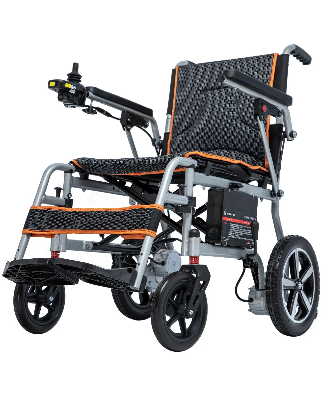 UJQNBM 33lb Lightweight Battery Operated Electric Wheelchair, 500W Dual Motor, 15-Mi Long Range Power Chair, Posture Support Mobility Aid for Adults, 1-Click Mute SOS Alert, Airline Approved, Battery Operated Wheelchair