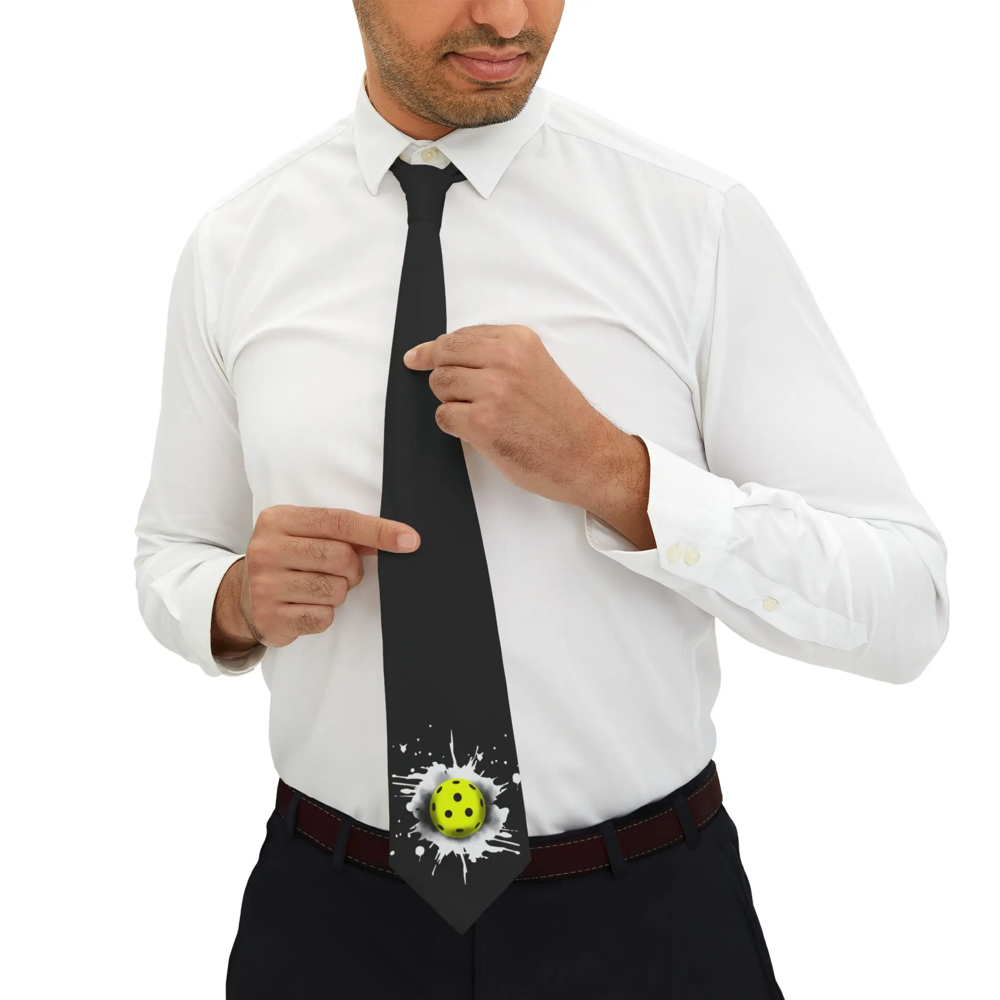 Pickle ball Necktie - Custom Sports Tie for Pickle ballFans, Personalized Necktie, Gift for Sports Enthusiasts, Sports Team Novelty Tie