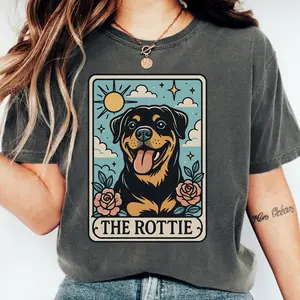 Comfort Colors Rottweiler Shirt, Rottweiler TShirt, Rottie Shirt, Tarot Card Rottweiler Tee, Gift for Rottweiler Mom