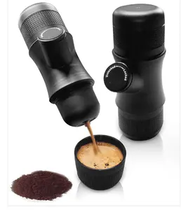 Coffee Mini Machine Espresso Portable Maker Manual Travel Handheld Home Pressure