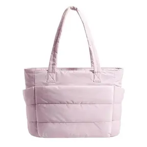 Puffy Bubble Tote Bag 3 Sizes for Women Quilted Laptop Shoulder Handbag, Lightweight Work Tote with Multiple Compartments for Travel & Work Organize Zipper Closure Durable Tote bag SpringStatements