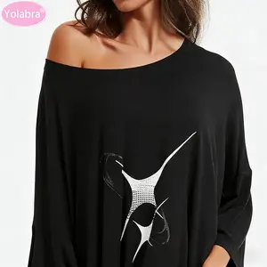 Yolabra Plus Size Women Nightgown Printed Short Sleeve T-Shirt Home Wear Pajamas Convenient Pocket Design Soft Lightweight Fabric Breathable Comfortable Loose Fit Casual Style Daily Loungewear High Quality Nightwear