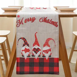 Christmas Rudolph Table Runner, Festive Holiday Designs, Indoor Outdoor Dining Decor, Party Supplies, Winter Home Decoration