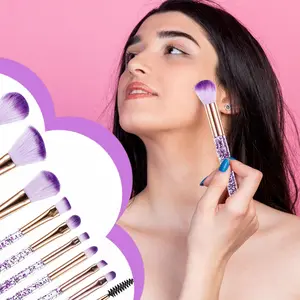 Glitter Makeup Brushes, Cute Makeup Brushes Face Cosmetics Blending Brushes Professional Glitter Brushes for Foundation Concealer Eye Shadow Blush Lip