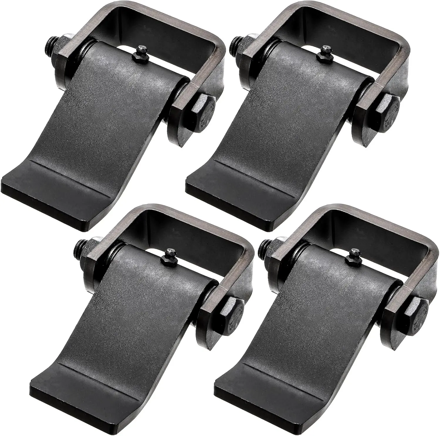 4 Pack Weld On Dump Trailer Hinges for Door, Steel  Gate Hinge Heavy Duty Trailer Door Hinge Strap Style Short Leaf Greaseable Tailgate Hinge