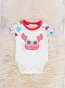 Crab Vacation Embroidered Onesie