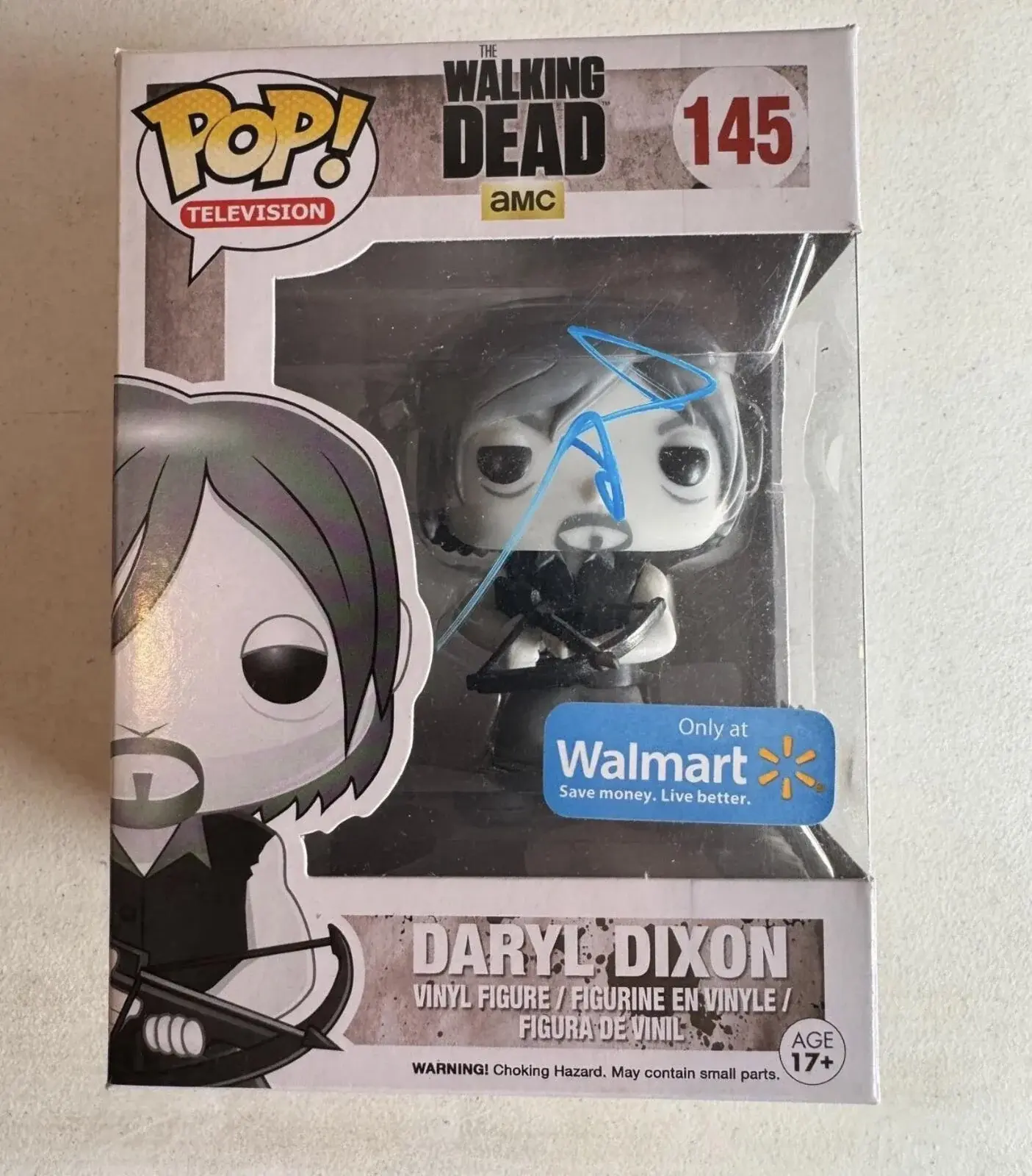 Norman Reedus signed Funko Pop! Daryl Dixon #145 Walmart Exclusive Beckett COA