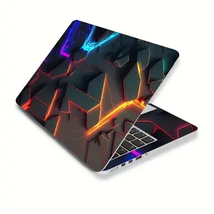 Laptop stickers, geometric pattern, scratch-resistant self-adhesive, semi-glossy treatment, reuse, paste and remove for easy