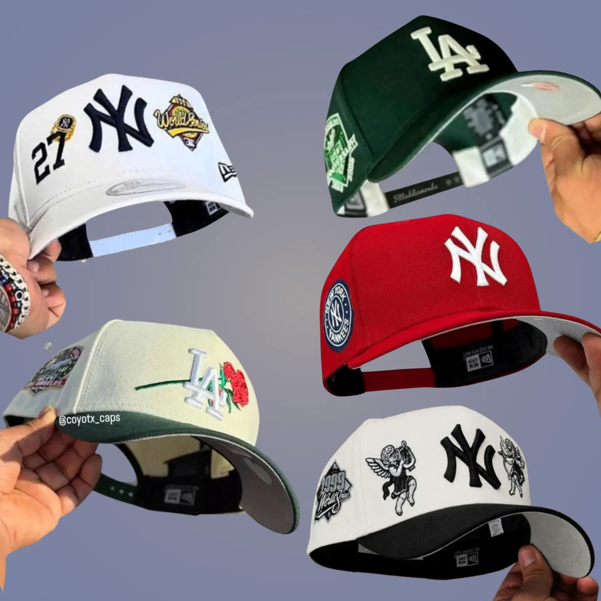 New Era MLB LA Dodgers NY Yankees Premium Adjustable Baseball Snapback Cap, 9FORTY 59FIFTY Embroidered Team Logo Hat for Men Women, Curved Brim Trucker Style, Lightweight Cotton, Casual Streetwear, Outdoor Lifestyle, USA Viral Trend 2026