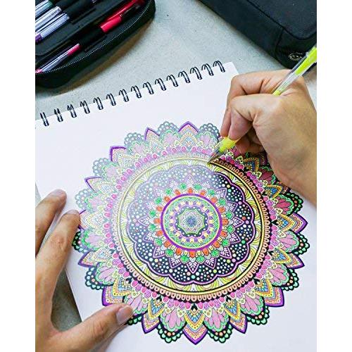 Gel & Glitter Pens for Adult Coloring: Metallic, Neon, and Glitter with Refills