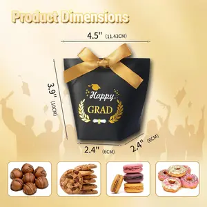 SLShePack 30 Pack Graduation Cap Gift Boxes with Ribbon,Graduation Decorations Class of Candy Box for Grad Party Favors Supplies