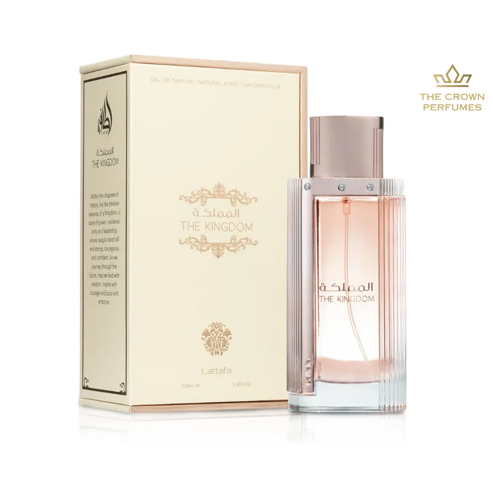 Lattafa The Kingdom Eau de Parfum for Women – 3.4 OZ (100 ML) | Elegant & Long-Lasting Fruity Floral Gourmand Fragrance