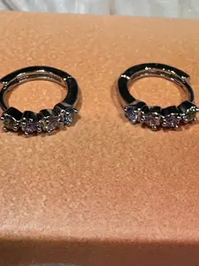 Kids Crystal Huggie Hoop Earrings