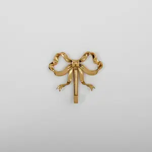 Bow Shaped Wall Hook, 1 Count Creative Decorative Hanging Hook, Wall Mounted Hook for Bathroom, Bedroom, Home Kitchen Decor, Organiser