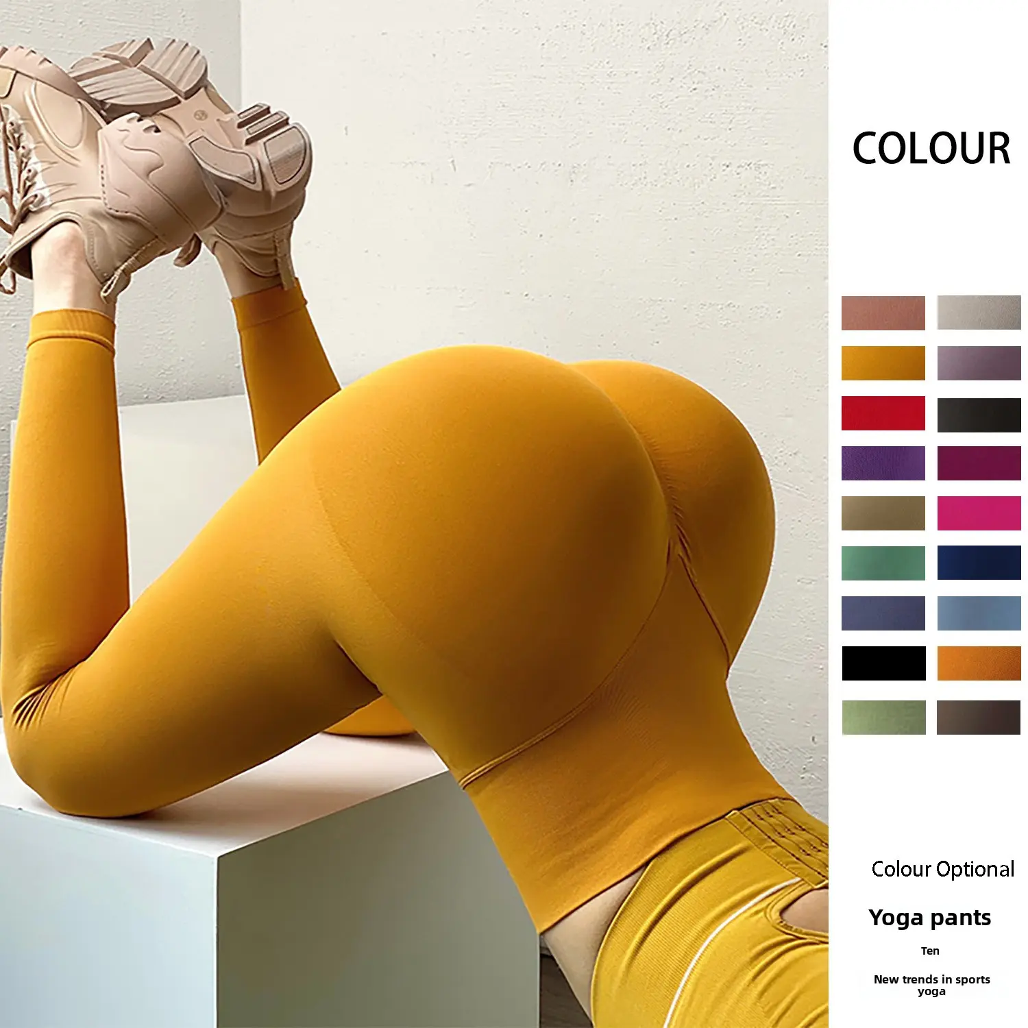 Women's Biker Shorts in Nude Peach, High-Waisted Scrunch Butt Body Shaping Activewear for Athleisure and Yoga, Activewear Fashion