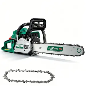 62cc Gas Powered Chainsaw 2 Stroke 14  & 20 Inch Dual Guide Bar - Professional Power Saw for Wood Cutting, Tree Trimming, Pruning, Limb Removal, Sawmill & Outdoor Operation