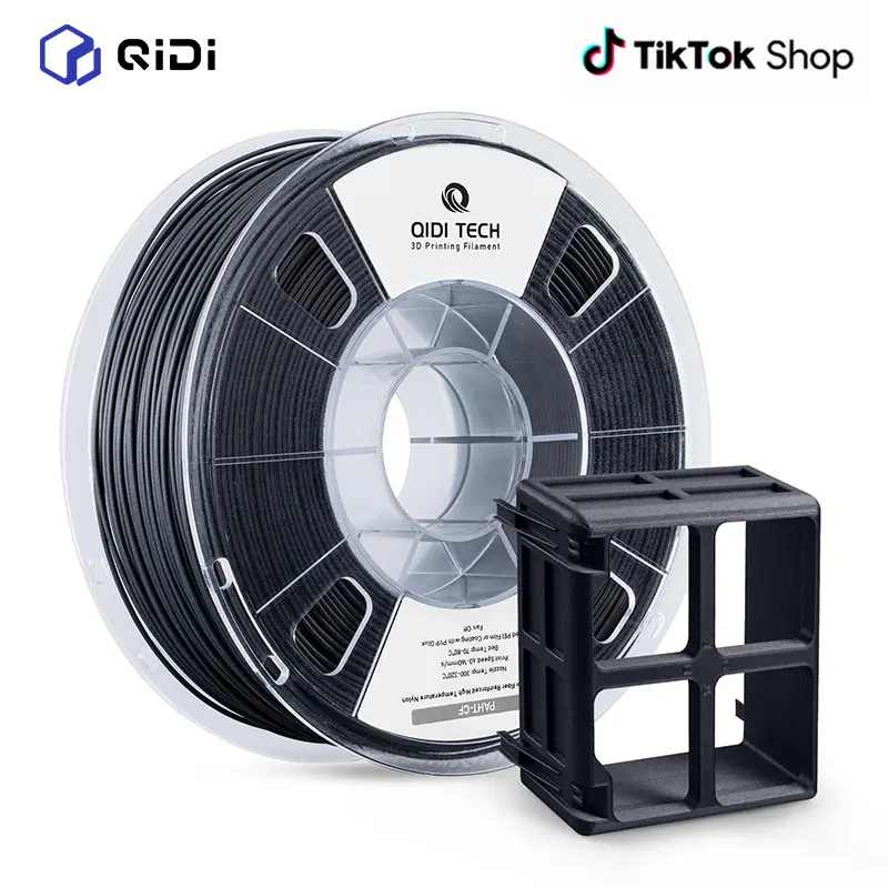 QIDI PAHT-CF(PPA-CF) Carbon Fiber high Temperature Nylon Filament 1.75mm,1Kg Spool 3D Printing Filament, high Strength, high Precision