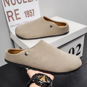 Soft Fabric Clogs Retro Minimalist Non-slip Soft Sole Comfortable Slip-on Casual Backless Loafers Streetwear Versatile Everyday Shoes Unisex