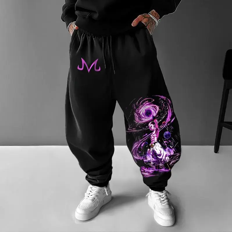 Anime DBZ Majin Buu Sweatpants – Majin Buu Jogger Pants – Goku Gogeta Graphic Sweat Pants – Cotton Streetwear Anime Pants – Comfortable & Stylish Unisex Joggers