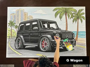 G Wagon Table Size Coloring Sheet