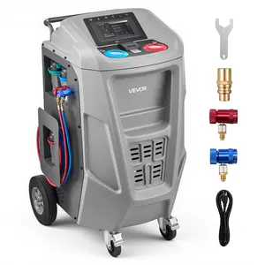 fathersdaygift VEVOR Fully Automatic Refrigerant Recovery Machine for 1234yf, 98.5 Accuracy, 7-Inch Touch Screen, AC Recovery, Vacuum, and Recharging Machine for Standard and High Voltage Automotive A/C Systems