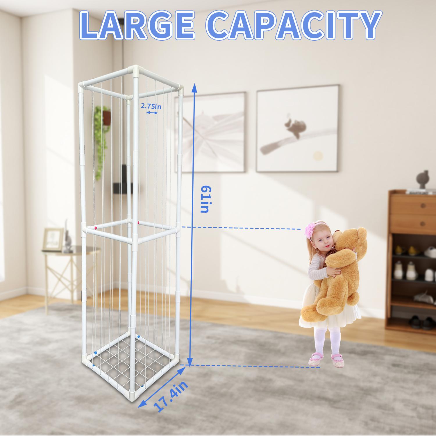 Stuffed Animal Zoo Storage Organizer PVC Large Plushie Holder for Toddler Room Playroom Aesthetic Nursery Furniture Toy Display Extra-large Capacity Design tiktokshopspringglowup summervibes