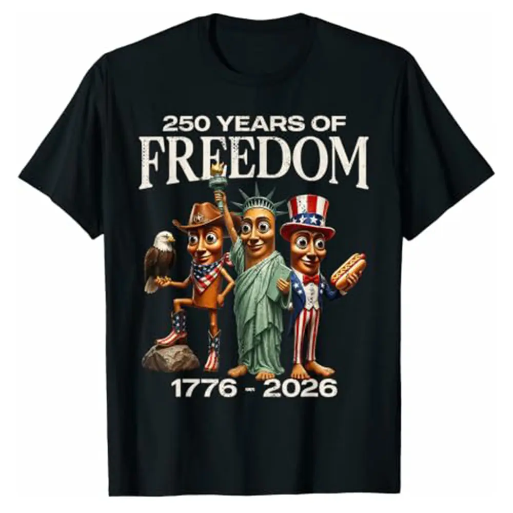 250 Years of Freedom Brainrot Tung Sahur USA Costume Funny T-Shirt meme T-shirt