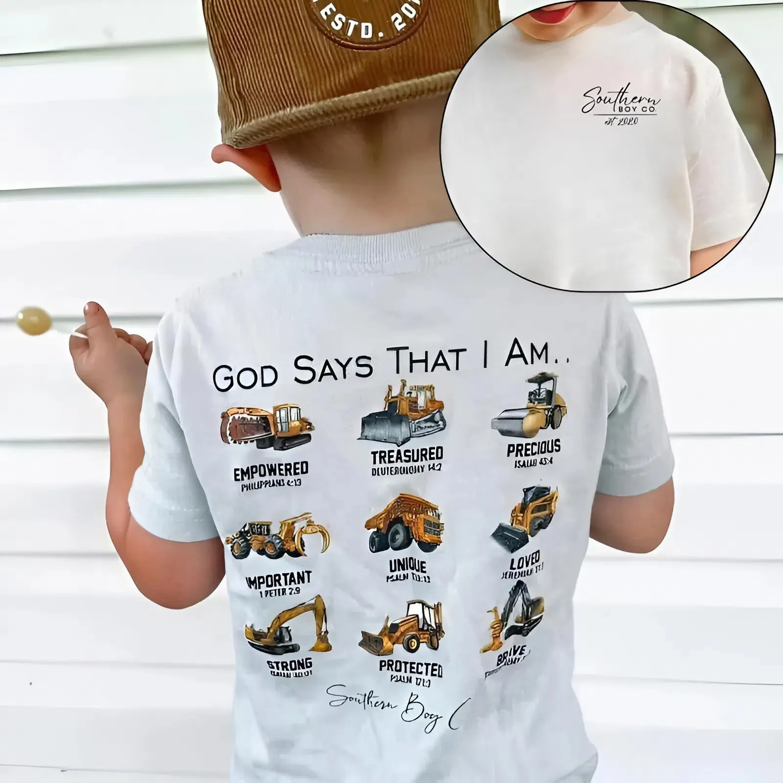 God Says I Am Youth and Adult t-Shirt, youth sweatshirt, #Southern Faith Construction Tee, Outdoor Shirt, Family Shirt, Trending tee, Kid clothing, family shirt, gift for son and daughter, vacation outfit