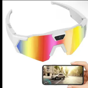 Smart POV Baseball Outdoor Active Glasses with Camera for Men Women Anti-Glare Lightweight Sports Eyeglasses 1080 Full HD Recording for Running Cycling Hiking Device Wearable Video Photo Capture Hands-Free Convenience Water Resistant