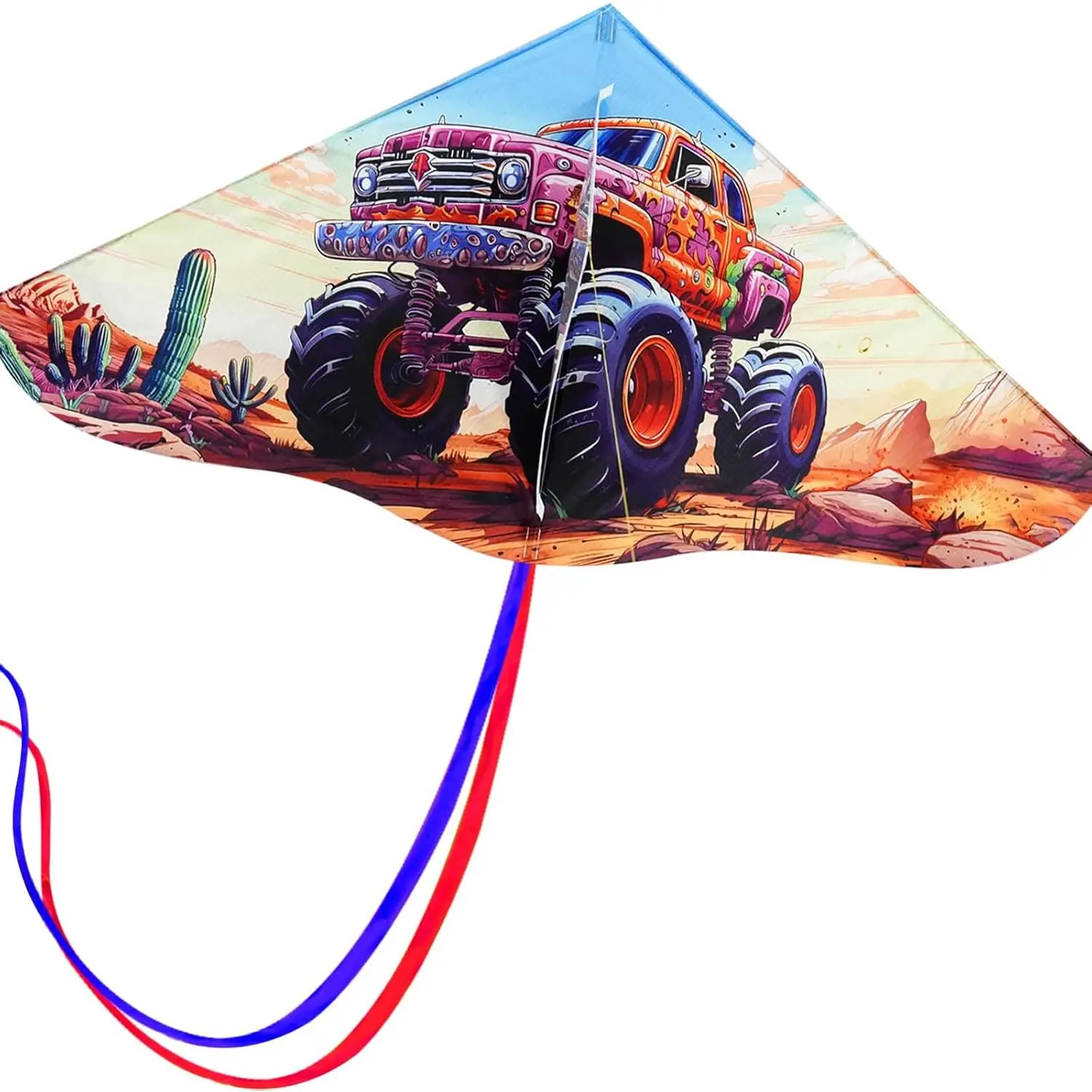 HENGDA KITE Painting Series Delta Kite,for Kids and Adults,Easy to Fly,Excellent Fabric and Structure Design,The Pictures are Beautiful in high Definition,Suitable for Beginners(41x21) in, pink