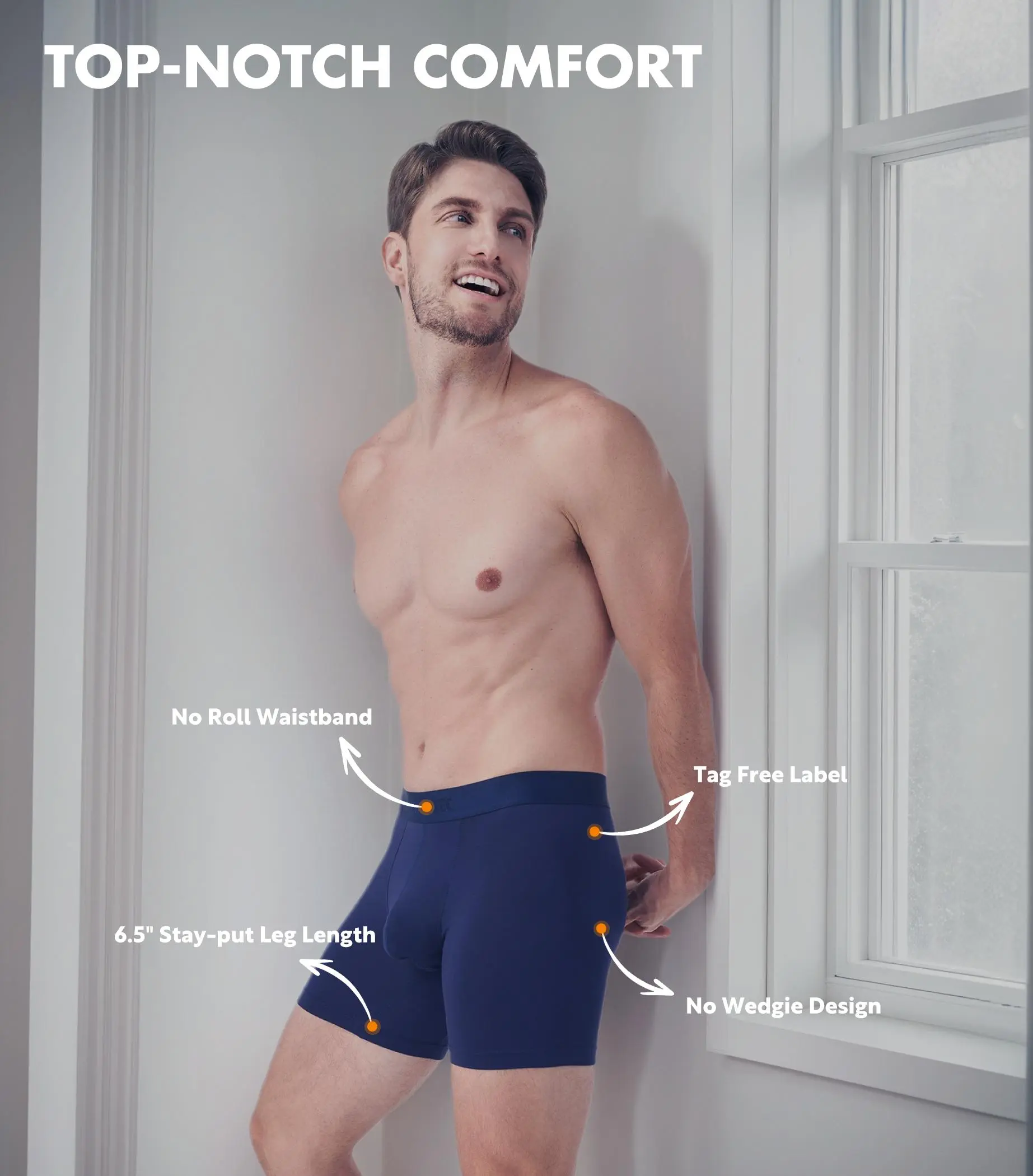 Separatec Men's Dual Pouch Boxer Briefs - Soft Bamboo Rayon