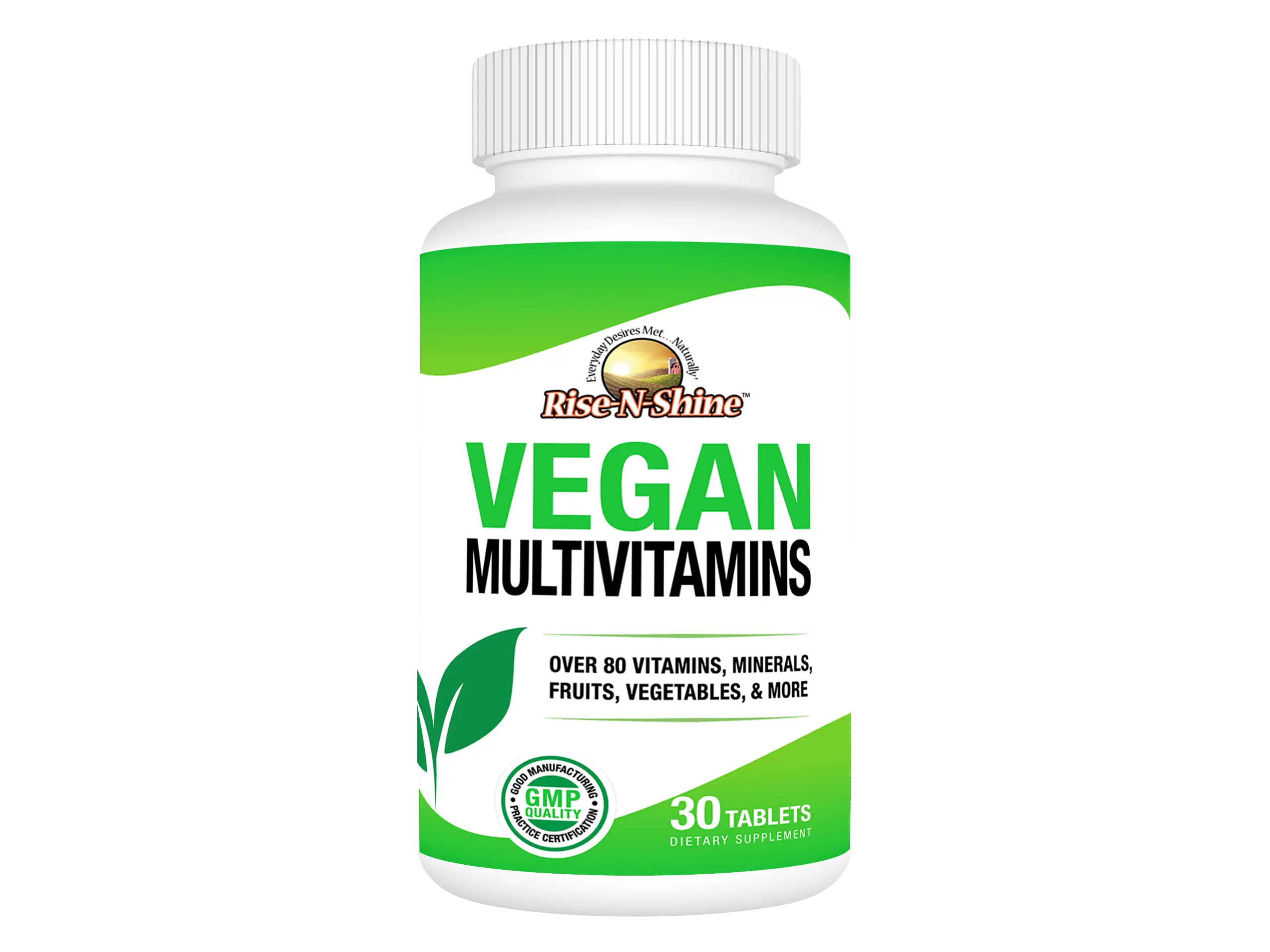 Vegan Multivitamins Supplement - Daily Plant-Based Whole-Food Blend with 80+ Vitamins, Minerals, Fruits, Vegetables& More