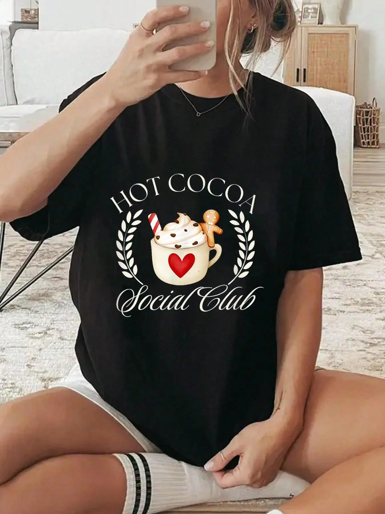 Hot Cocoa Social Club Cozy Winter Drink Christmas T-Shirt