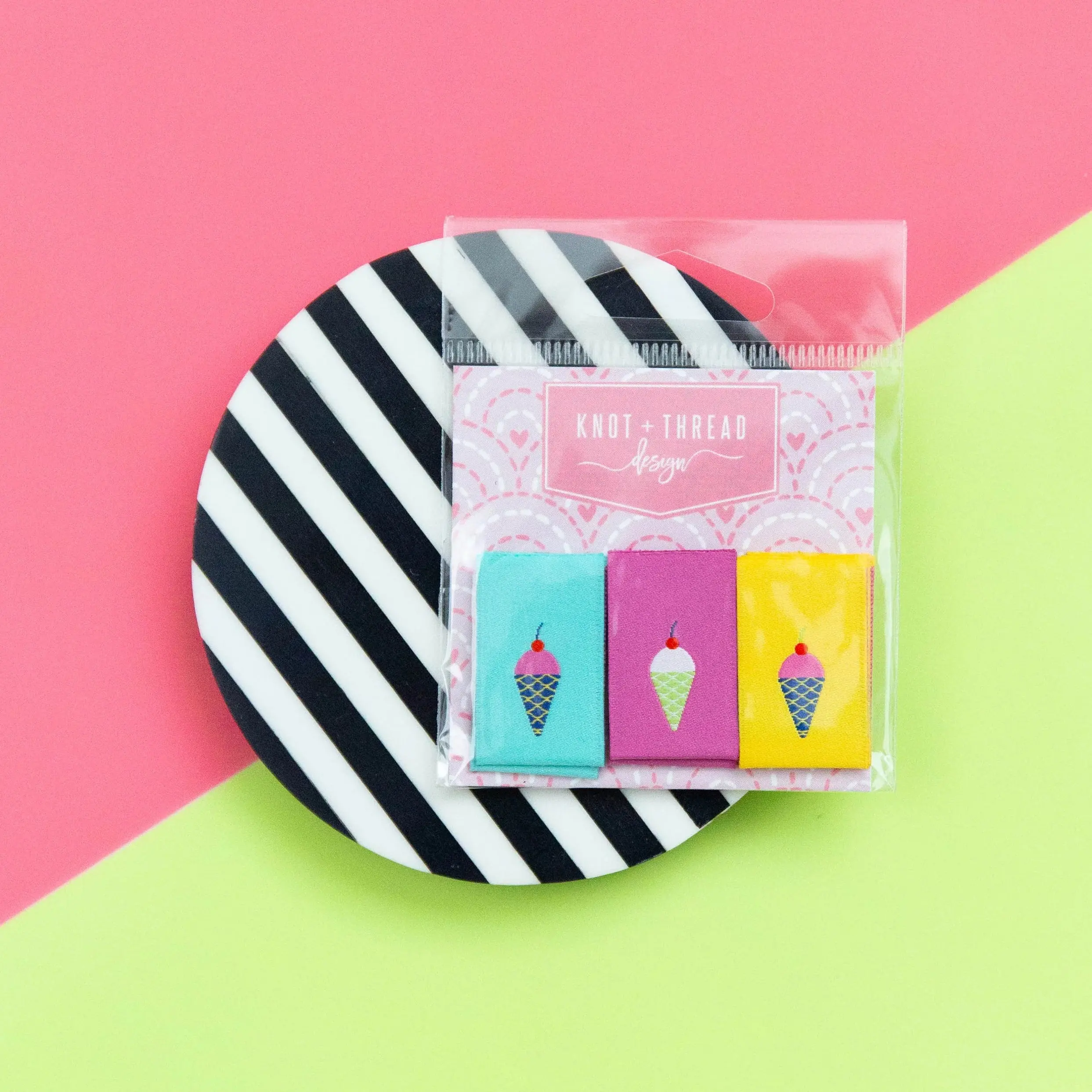Ice Cream Woven Labels Knot and Thread #200