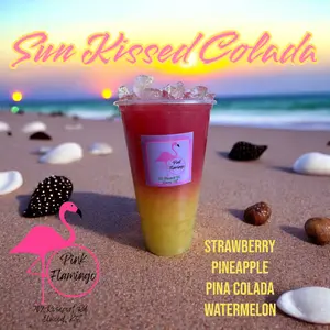 Sun Kissed Colada Loaded Tea - Strawberry, Pineapple, Pina Colada, Watermelon, 32 oz, Zero Sugar, Caffeine 298mg, Less than 1 Carb, Ambient Flavor - Beverage, Fruit