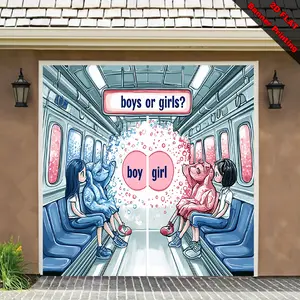 2D flat banner, 1pc SubwayCartoonCharacters Theme -Party photography backdrop - Large hanging fabric, style banner, polyester material, high-quality printing, suitable for birthday parties, events, festivals, gatherings, et