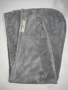Super Absorbent Quick Dry Gray Microfiber Hair Towel