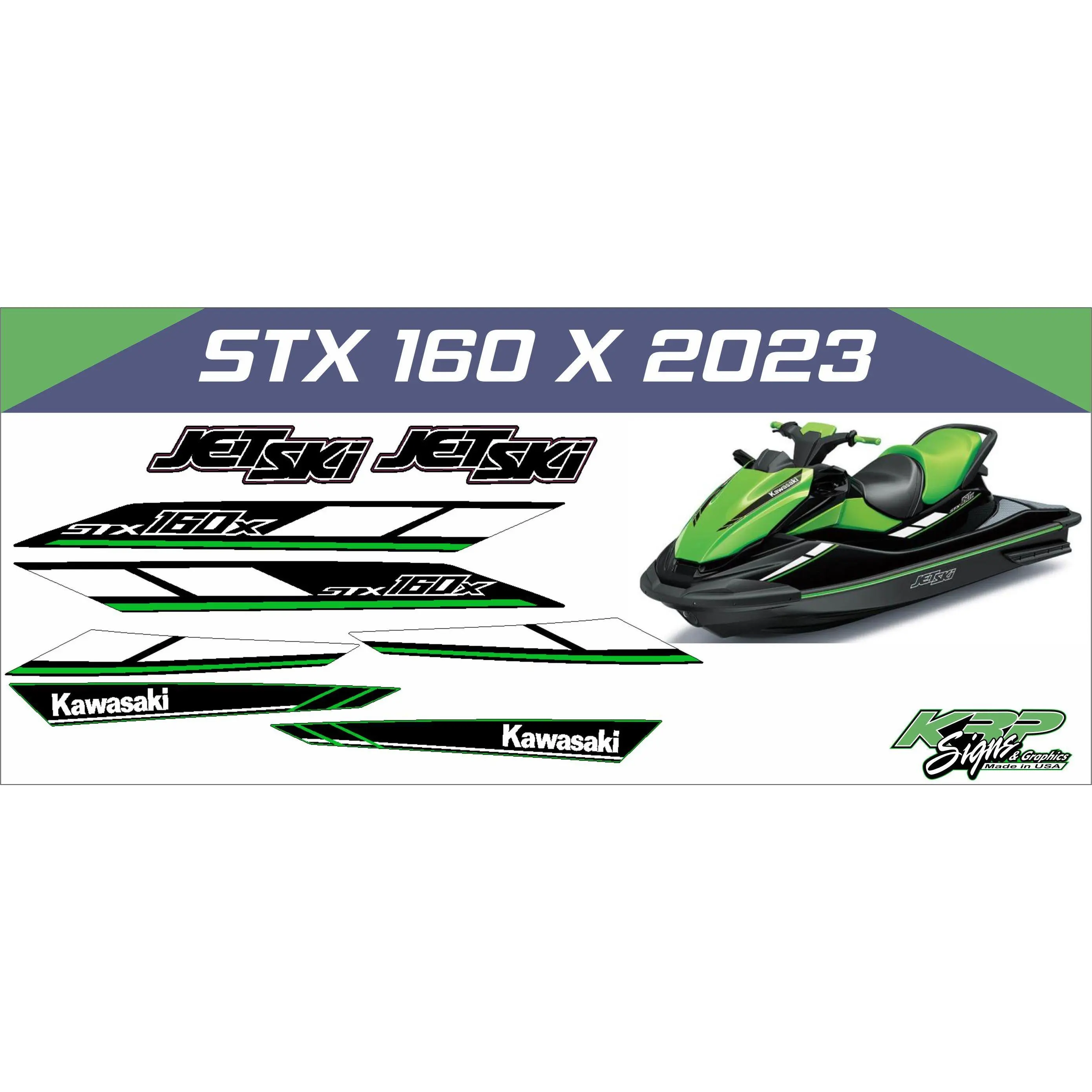 Kawasaki STX 160 X 2024 Graphics / Decal / Sticker Kit