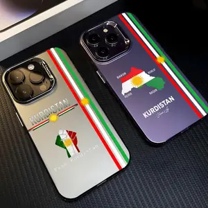 PIKPAKA HD Kurdistan Flag Cool Logo Phone Case For IPhone 17 16 15 14 13 12 11 Pro Max Air Matte Laser Aurora Shockproof Funda Anti-Drop Anti-Fingerprint Cover Phone Decoration
