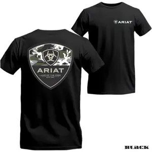 Ariat T-shirt - Camo Shield Unisex Military-style Tee For Outdoor, Hunting & Everyday Wear - Soft, Breathable & Durable Fabric Menswear Top Man