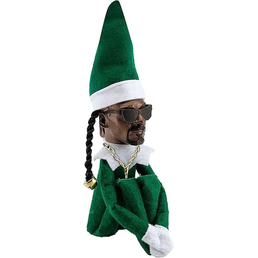 Christmas Elf Doll Ornaments, Stuffed Plush Toy Ornaments, Handmade Elf Decoration, Hip Hop Christma for Christmas Party Holiday Home Garden Decor